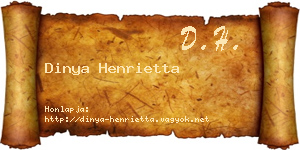 Dinya Henrietta névjegykártya